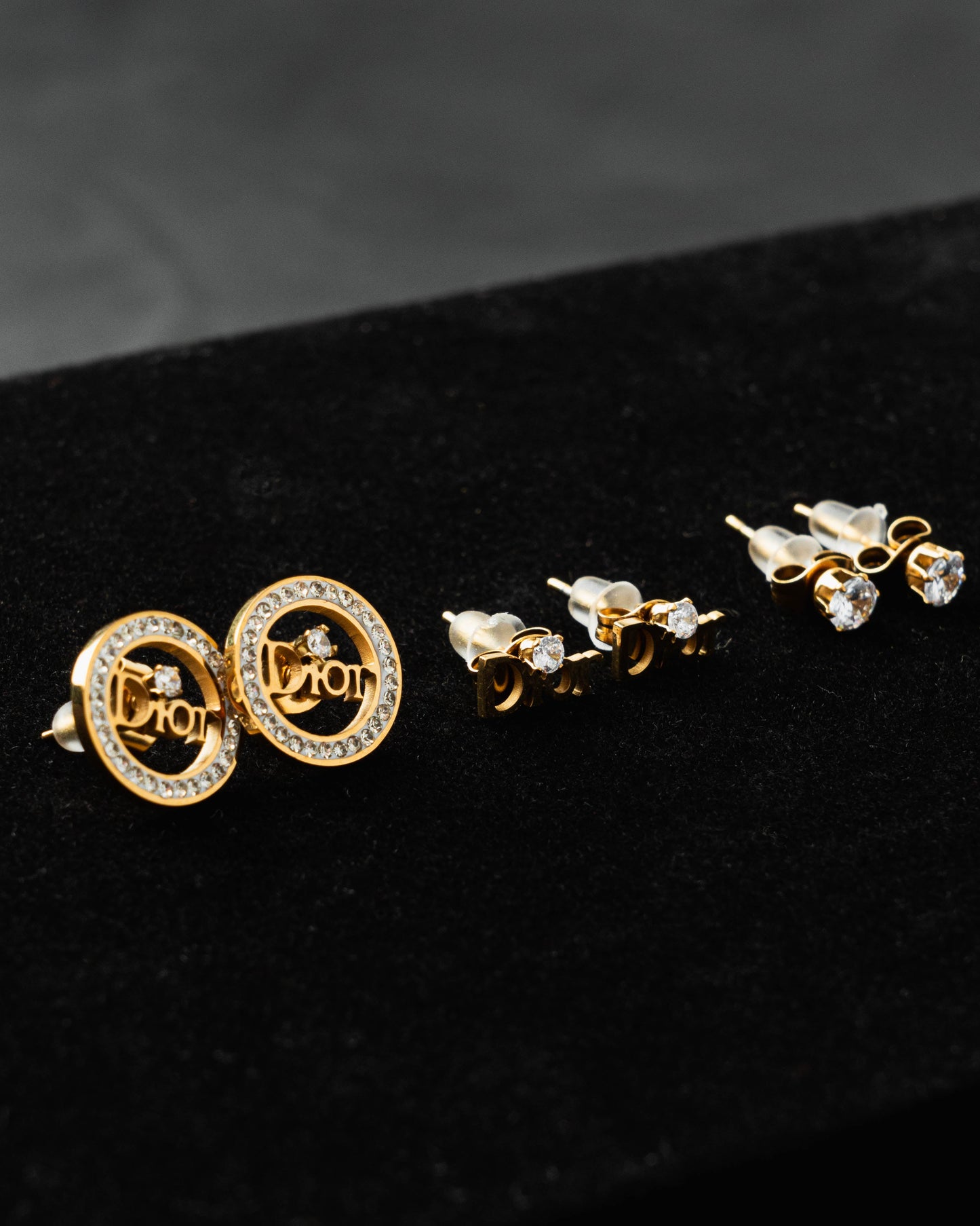 Aretes x3 Oro Laminado Ref Dior