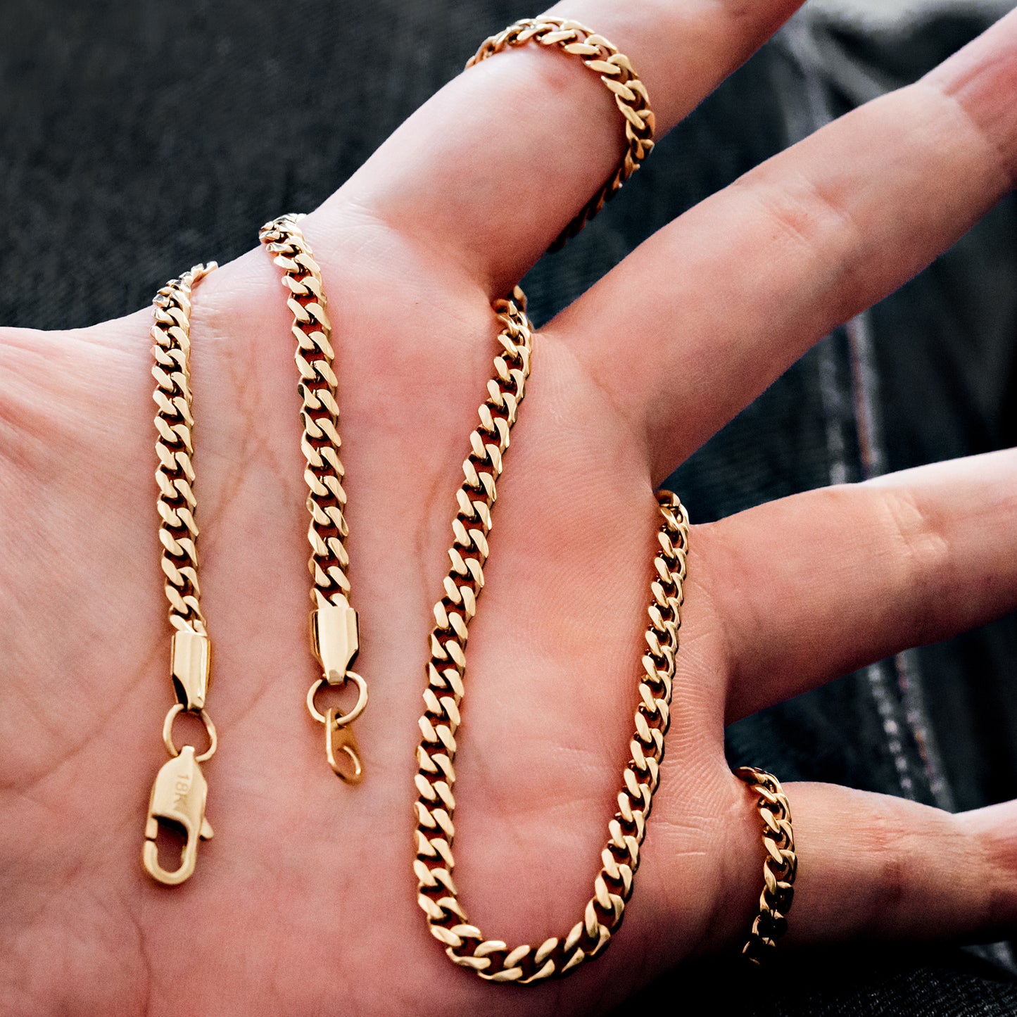 Combo Cubana Oro 18K Laminado (Garantía de por vida)