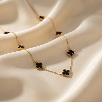Cadena Trébol Negro Mujer