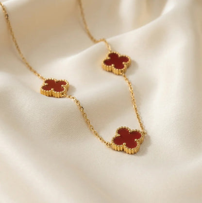 Cadena Trébol ROJO Mujer